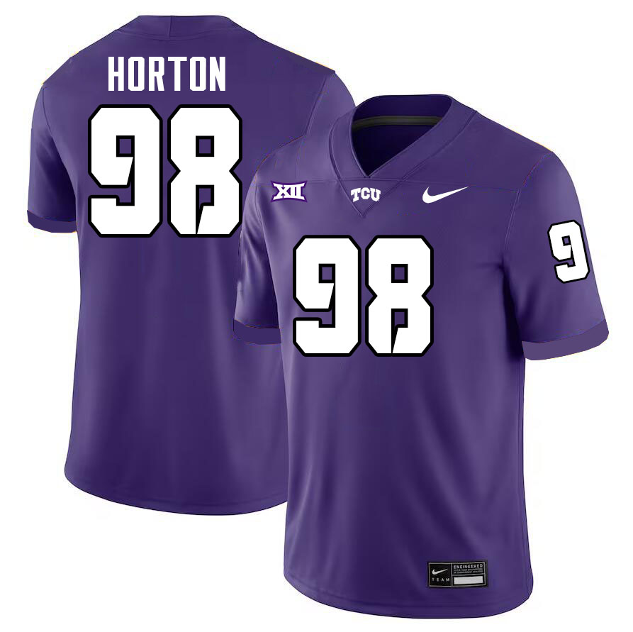 #98 Dylan Horton TCU Jersey,Texas Christian University Horned Frogs Football Jersey-Purple